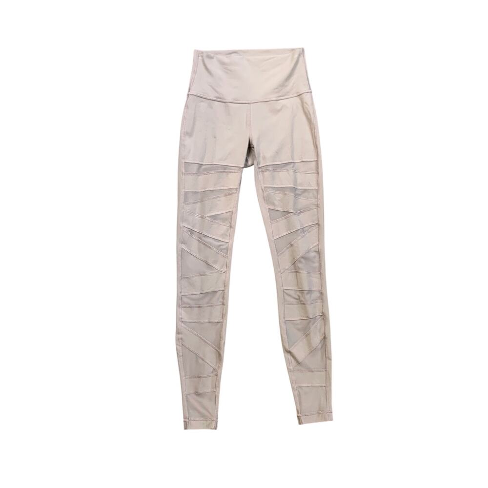Lululemon Leggings Womens 4 Shiitake Wunder Under Mesh Panels High Waist Ankle